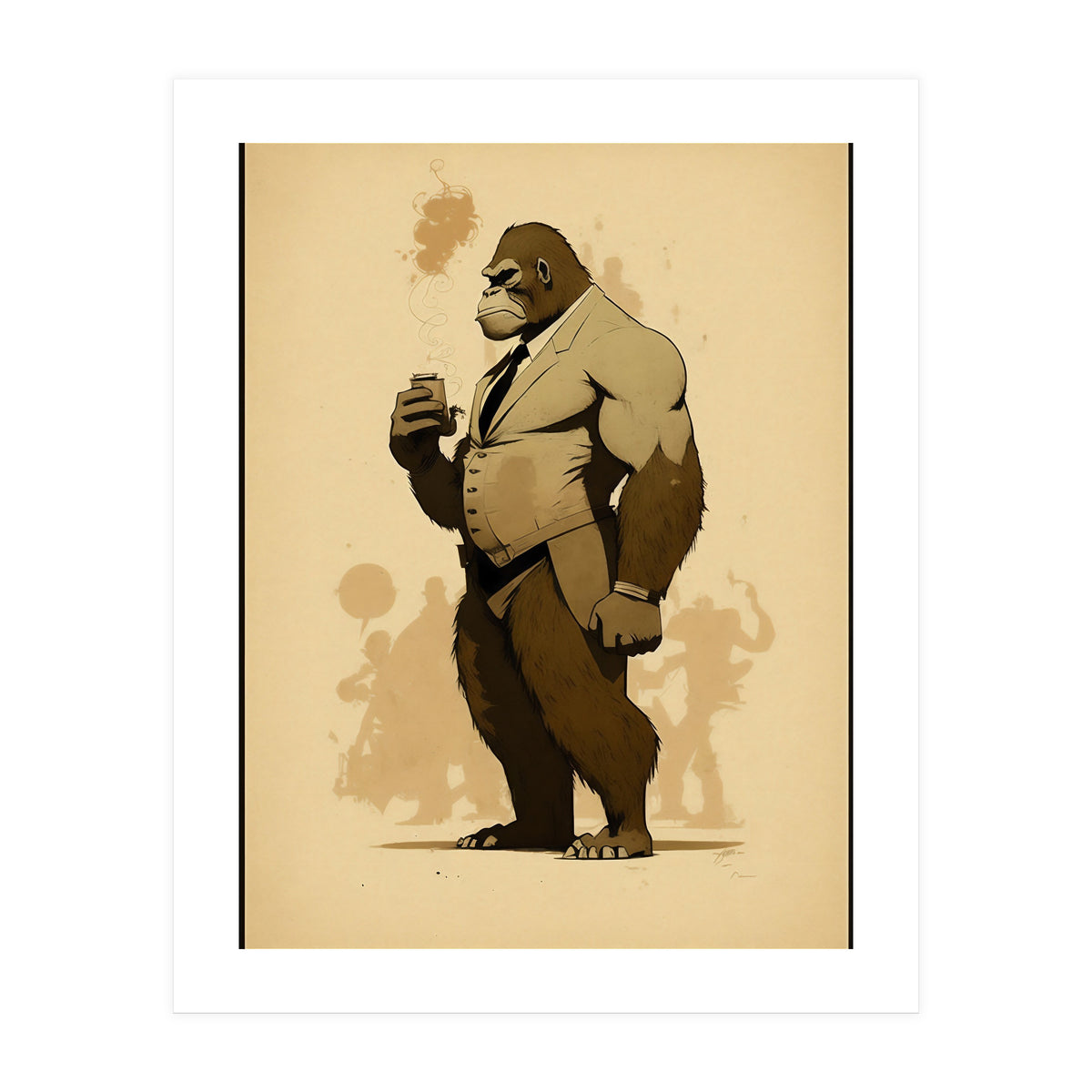 Gorilla Comic Fashion Sketch (Print Only)