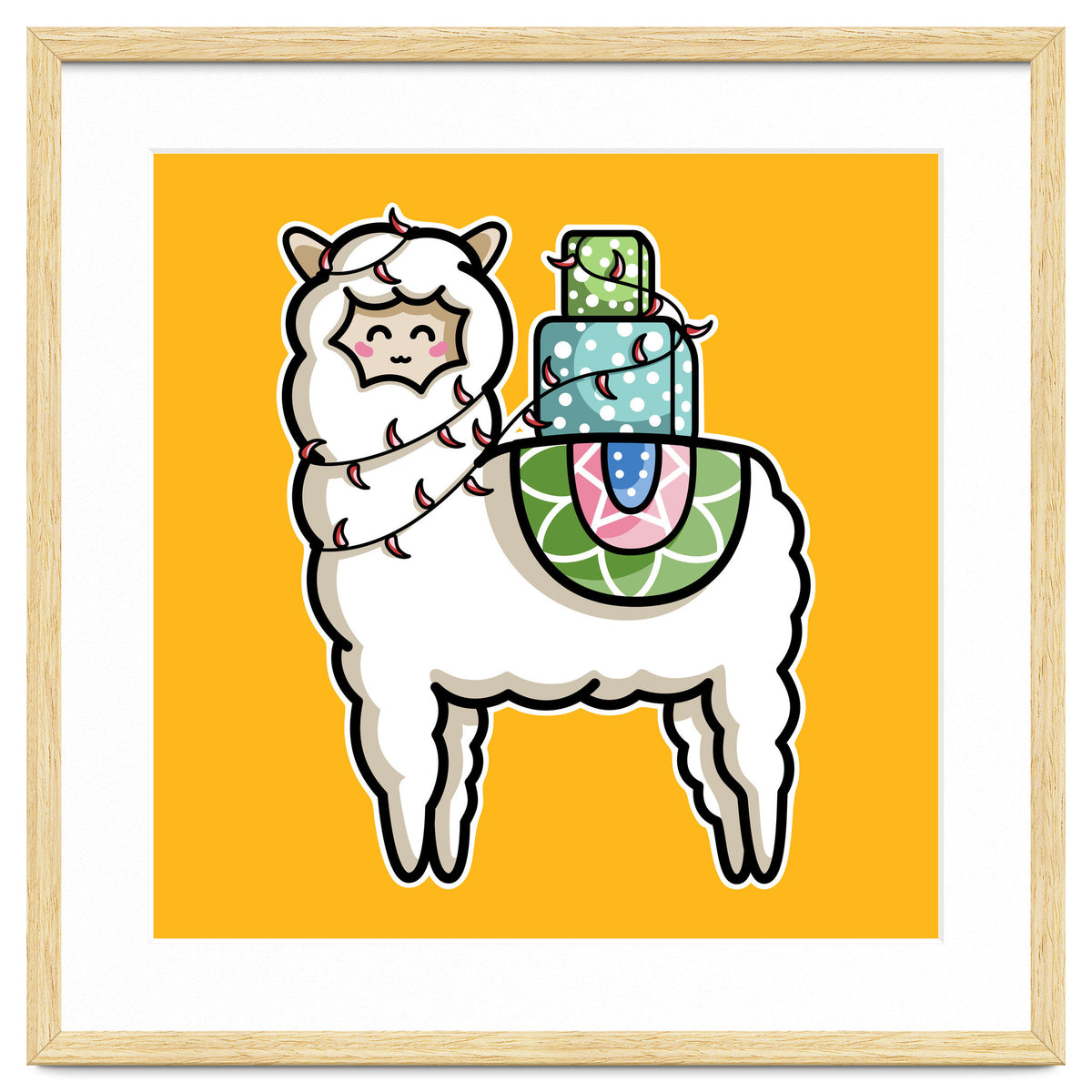 Kawaii Cute Gift Carrying Llama