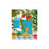 Cheetah Home, Morocco Architecture Illustration, Greece Cats Tropical Urban Jungle Pomegranate  (Print Only) thumbnail
