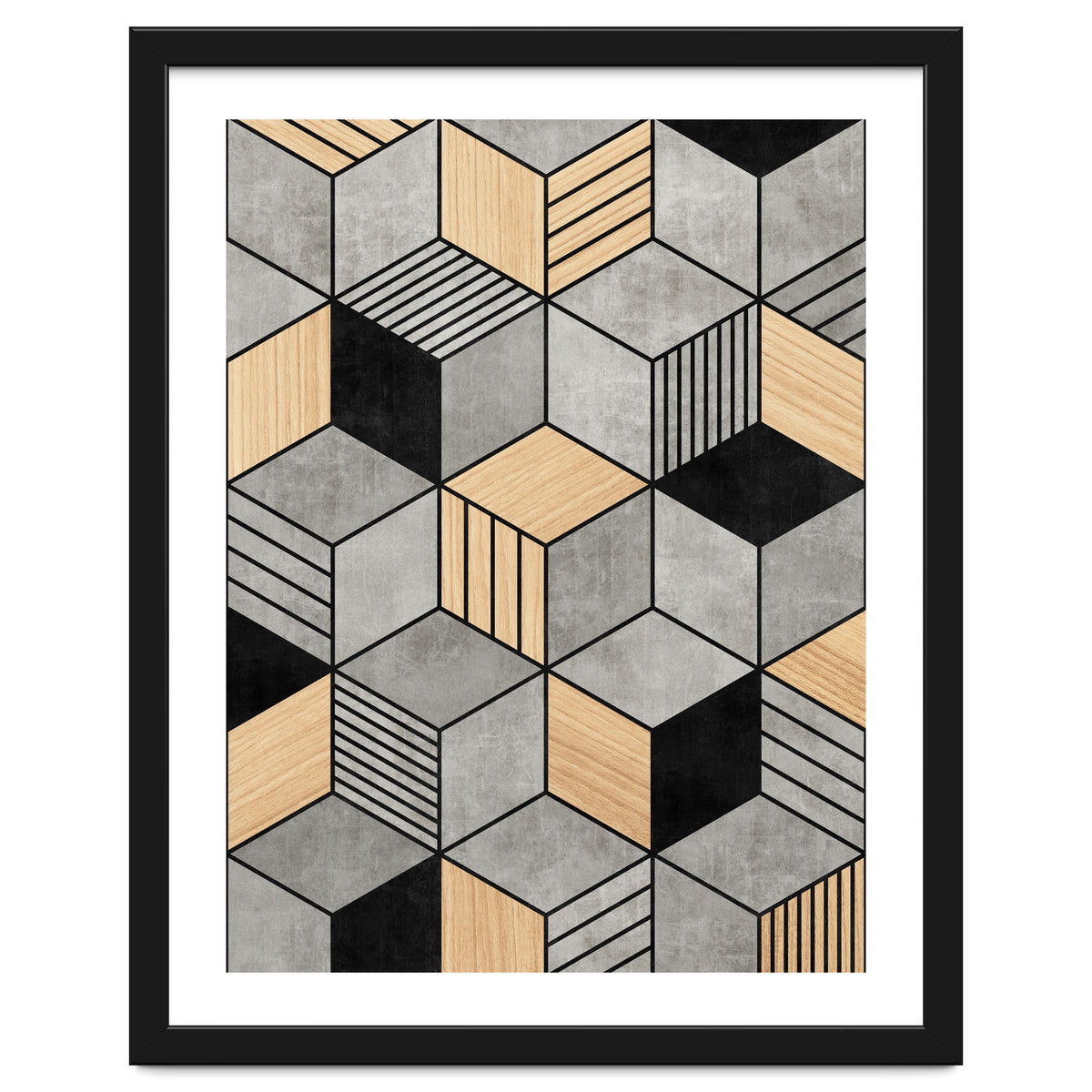 Concrete and Wood Cubes 2