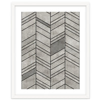 Concrete Chevron Pattern