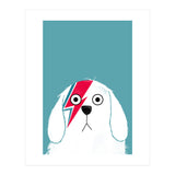Doozal Dog Bowie White (Print Only) thumbnail