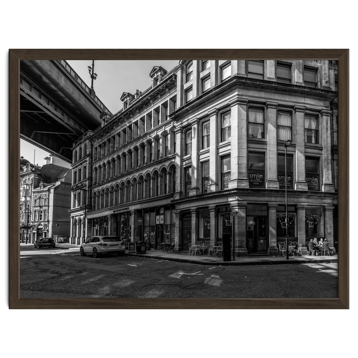 Dene st Newcastle monochrome