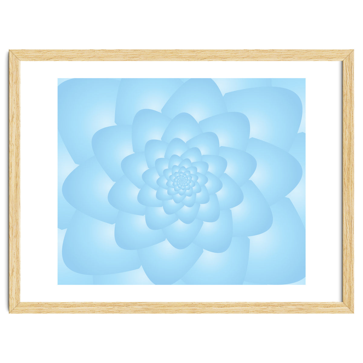 Pastel Colors Flower Pattern Set Blue