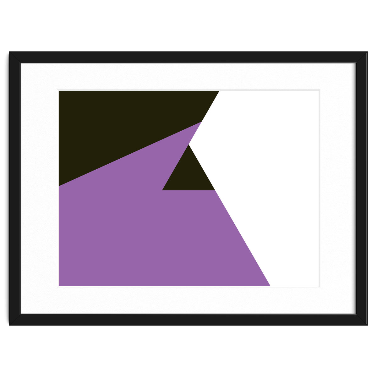 Geometric Shapes No. 80 - purple, black & white