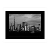 Toronto Skyline From The Pape Ave Bridge No 3 with Border (Print Only) thumbnail