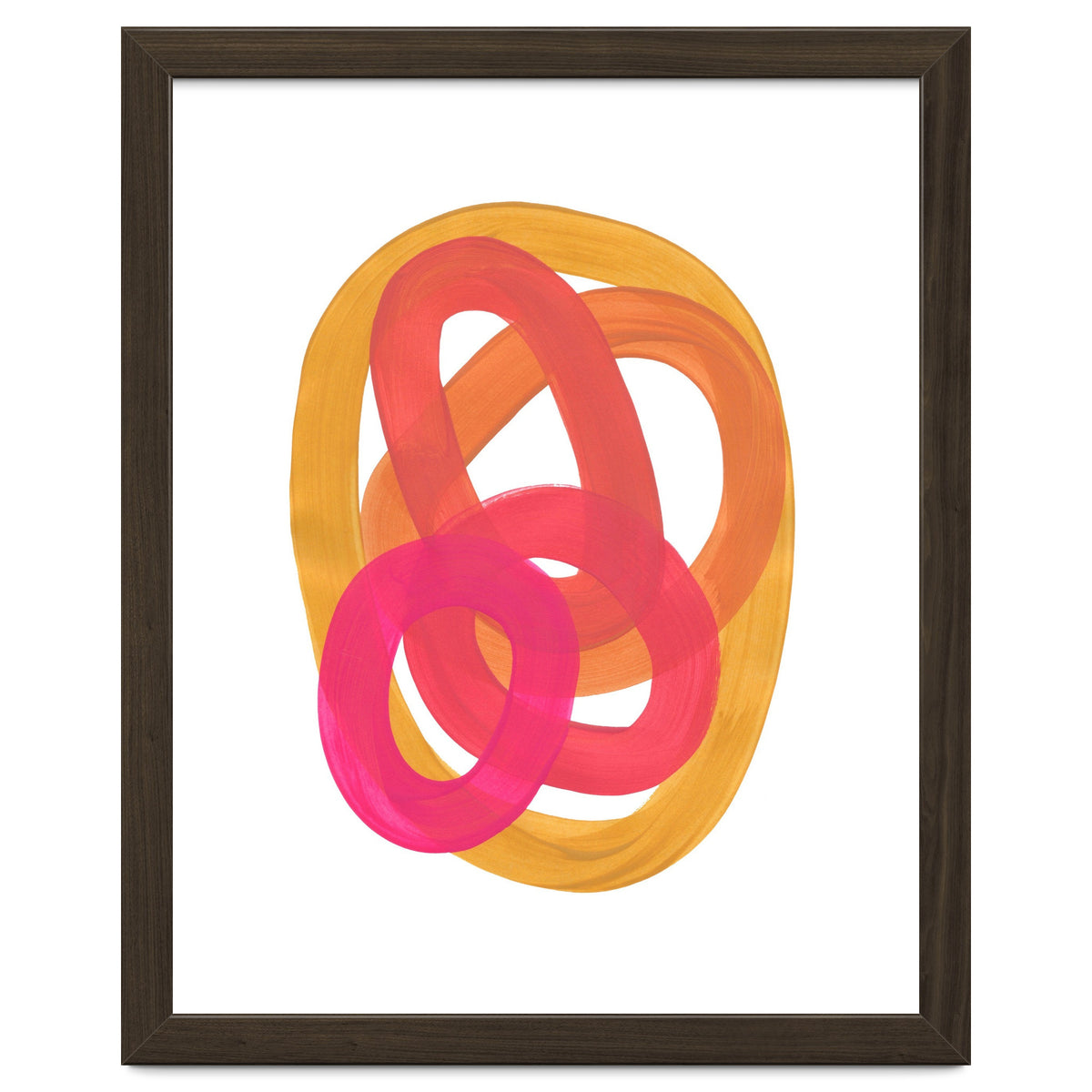 Warm Candy Colors Magenta Yellow Nesting Circles Ombre