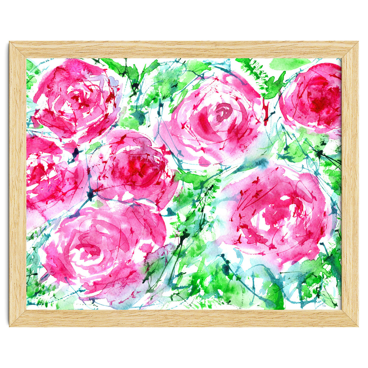 Blooming bouquet || watercolor roses