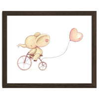 Elephant riding his bike