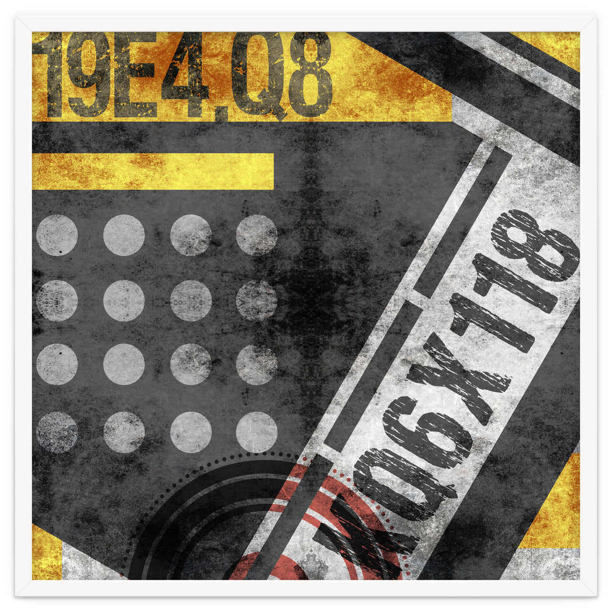 Abstract Industrial Black And Yellow