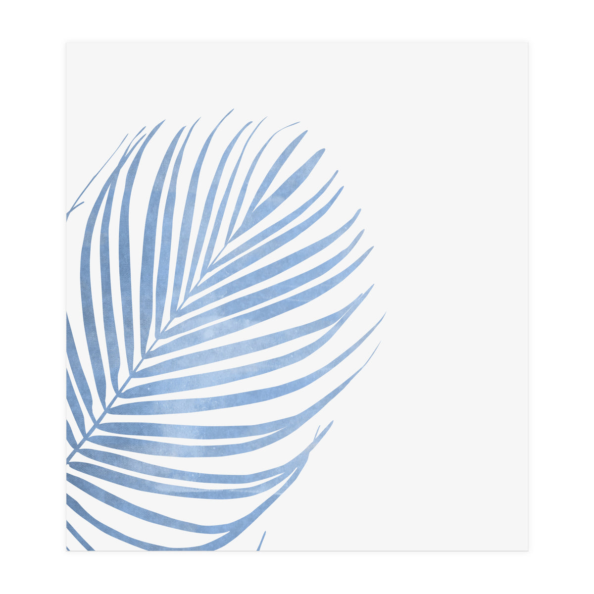 Blue Palm Leaf (Print Only)