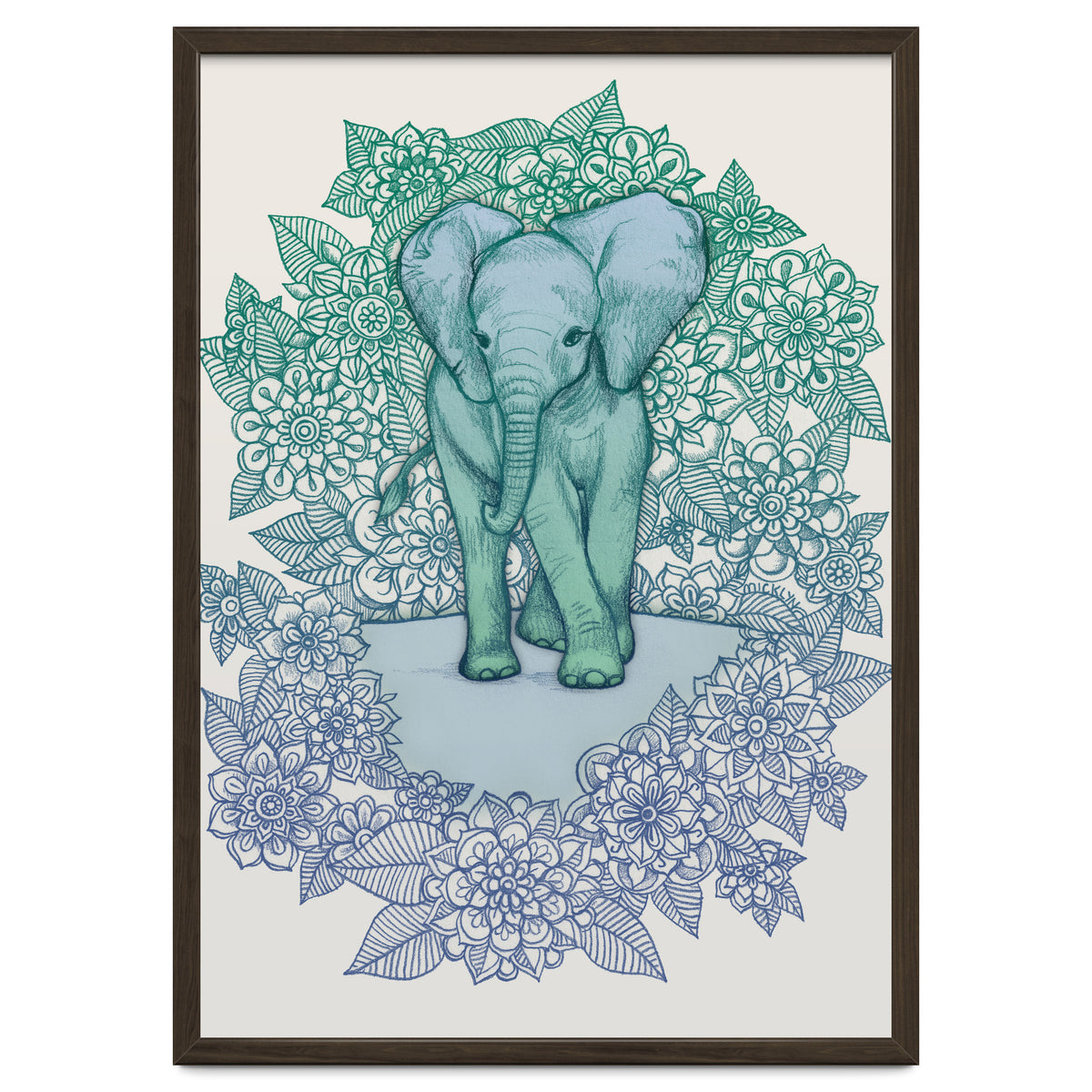 Emerald Elephant in the Lilac Evening