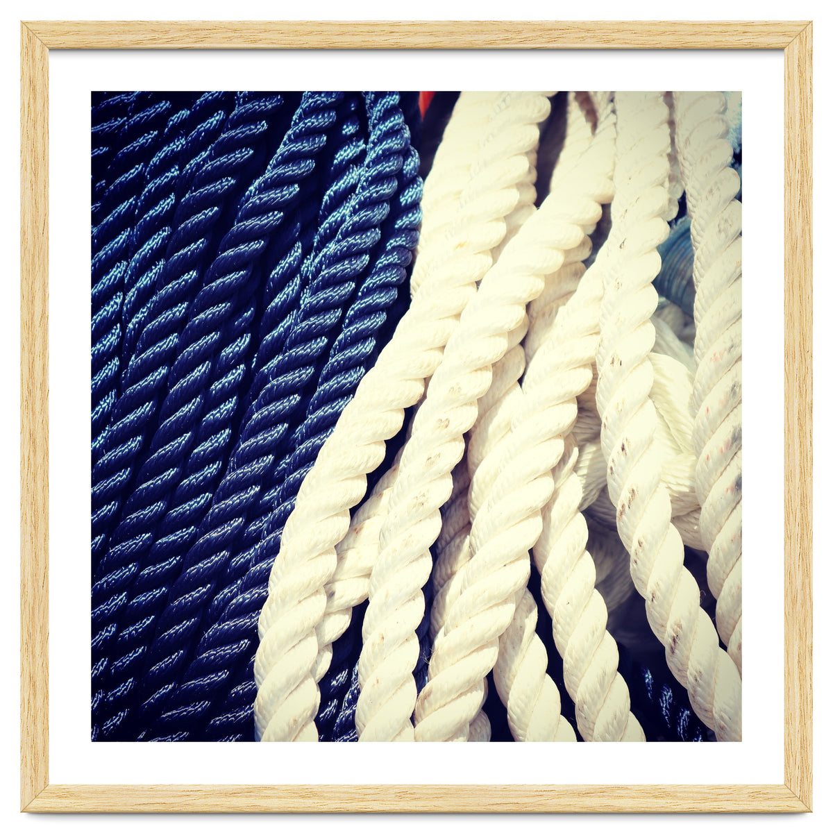 Blue and white fishing rope