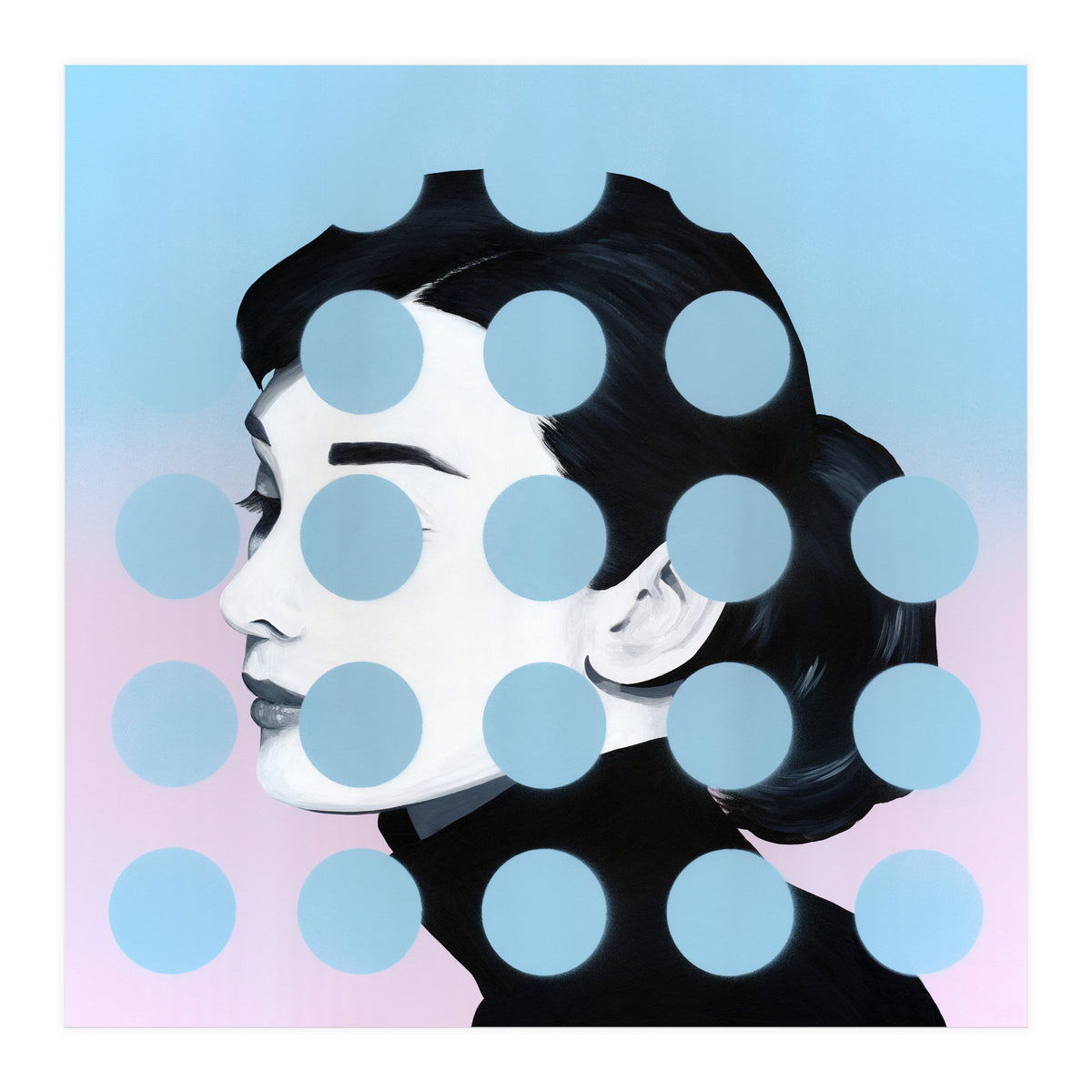 Audrey  Dots (Print Only)