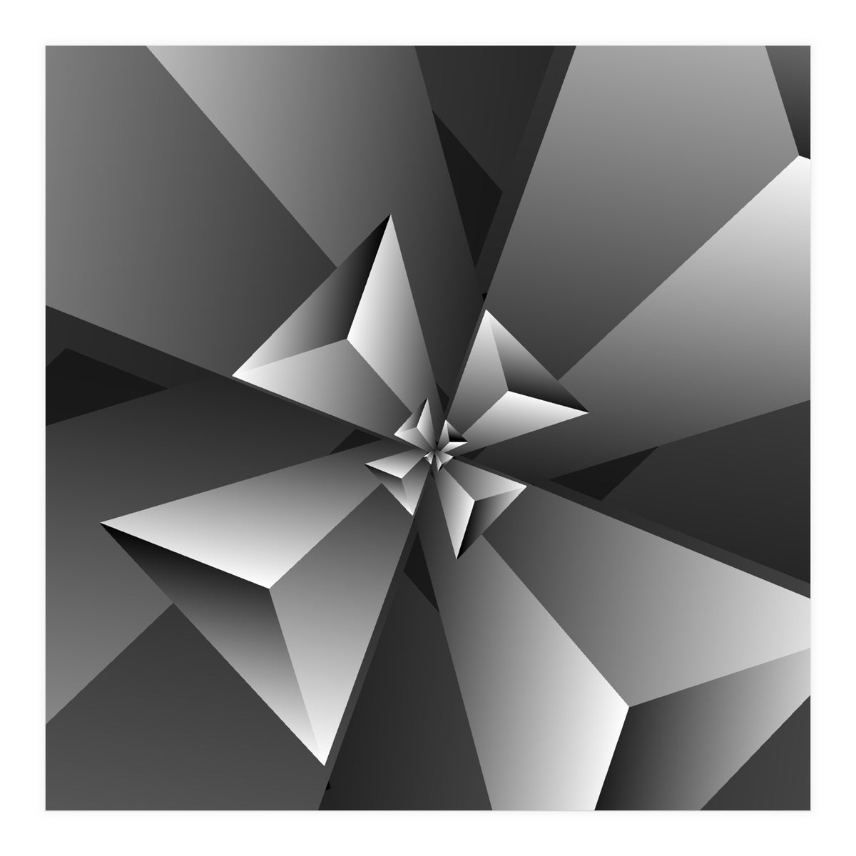 Blackish Trendy Triangle Pattern (Print Only)