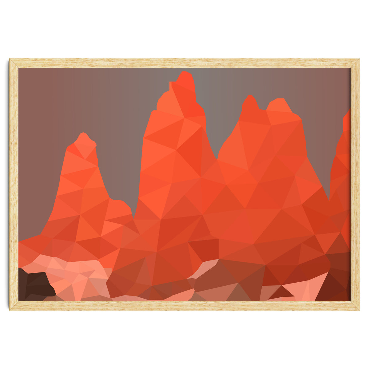 Torres Del Paine National Park Low Poly Art