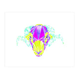 Colourful Geometric Swaledale Sheep Tup with White Lines (Print Only) thumbnail
