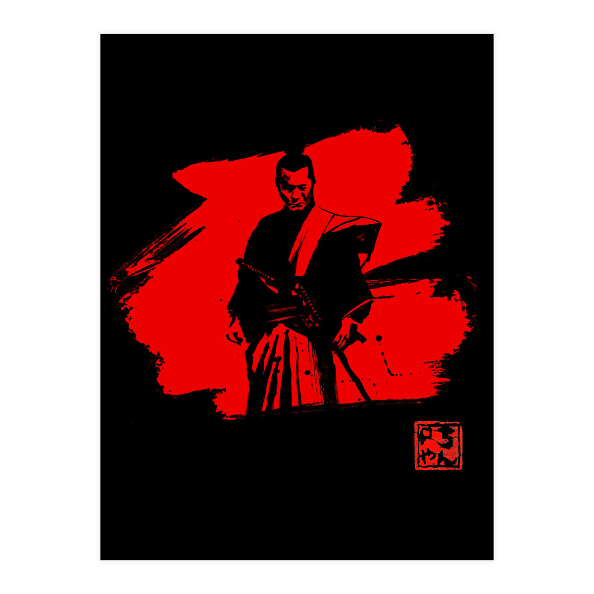 Samurai In Red (Print Only)