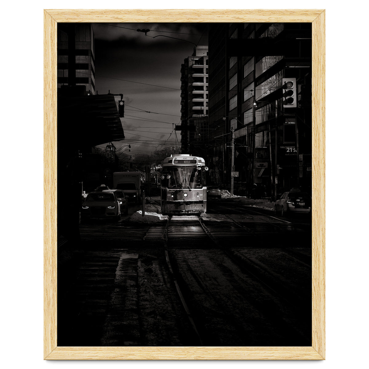 The 512 St. Clair Streetcar Toronto Canada Toned Version