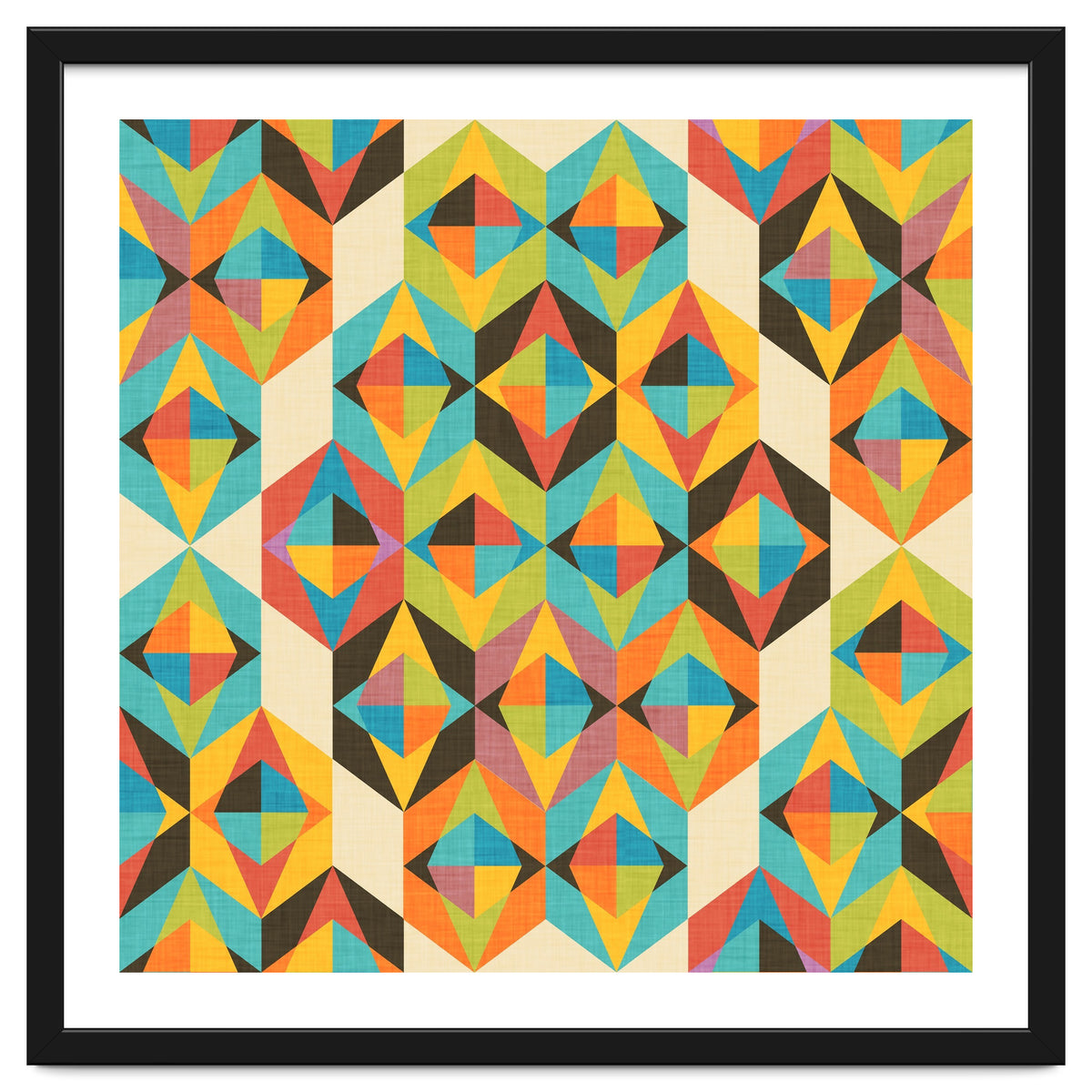 Retro Color Block Kaleidoscopic