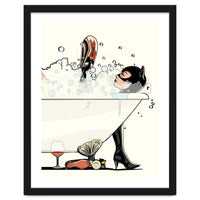 Catwoman in the Bath, funny Bathroom Humour