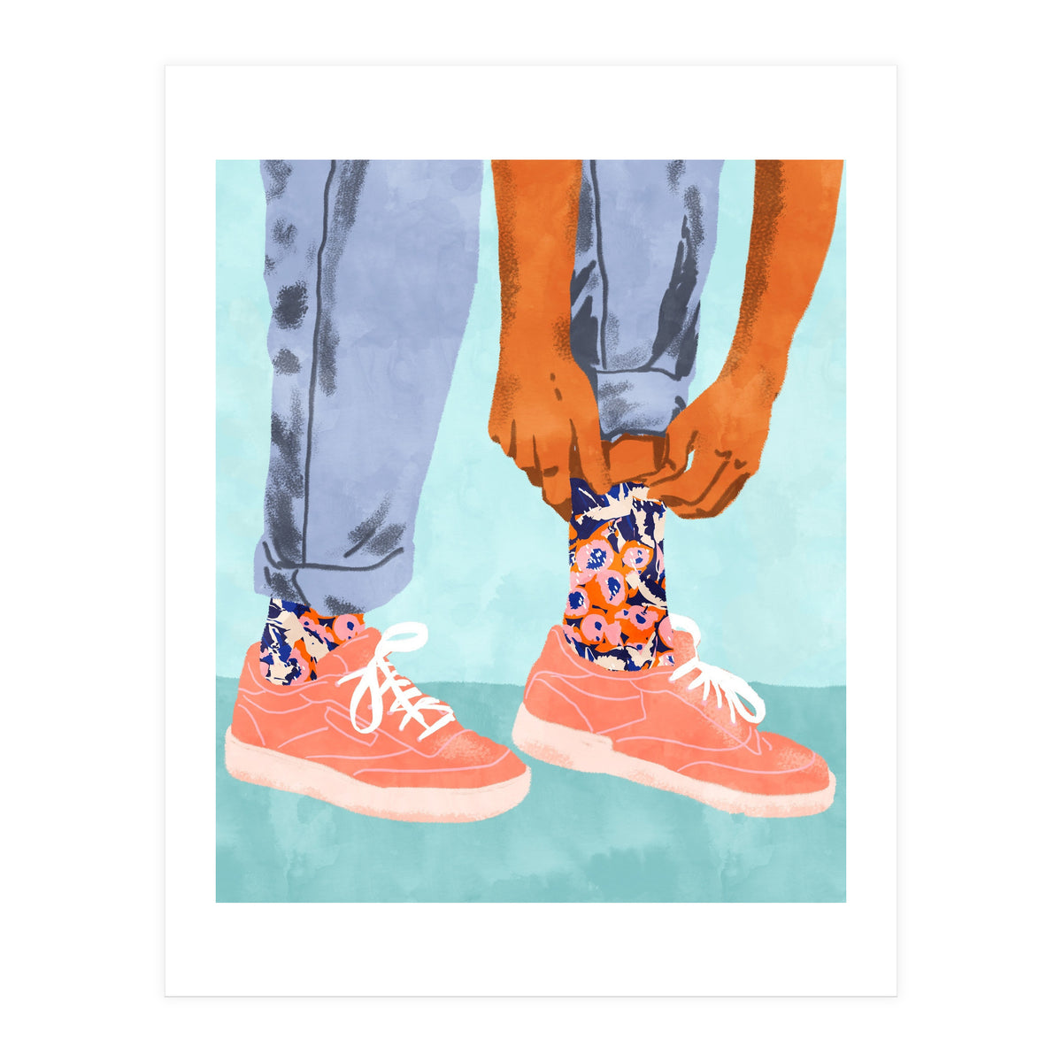 Pull Up Those Pretty Socks! | Optimism Hustle Positivity | Good Vibes Luck Po (Print Only)