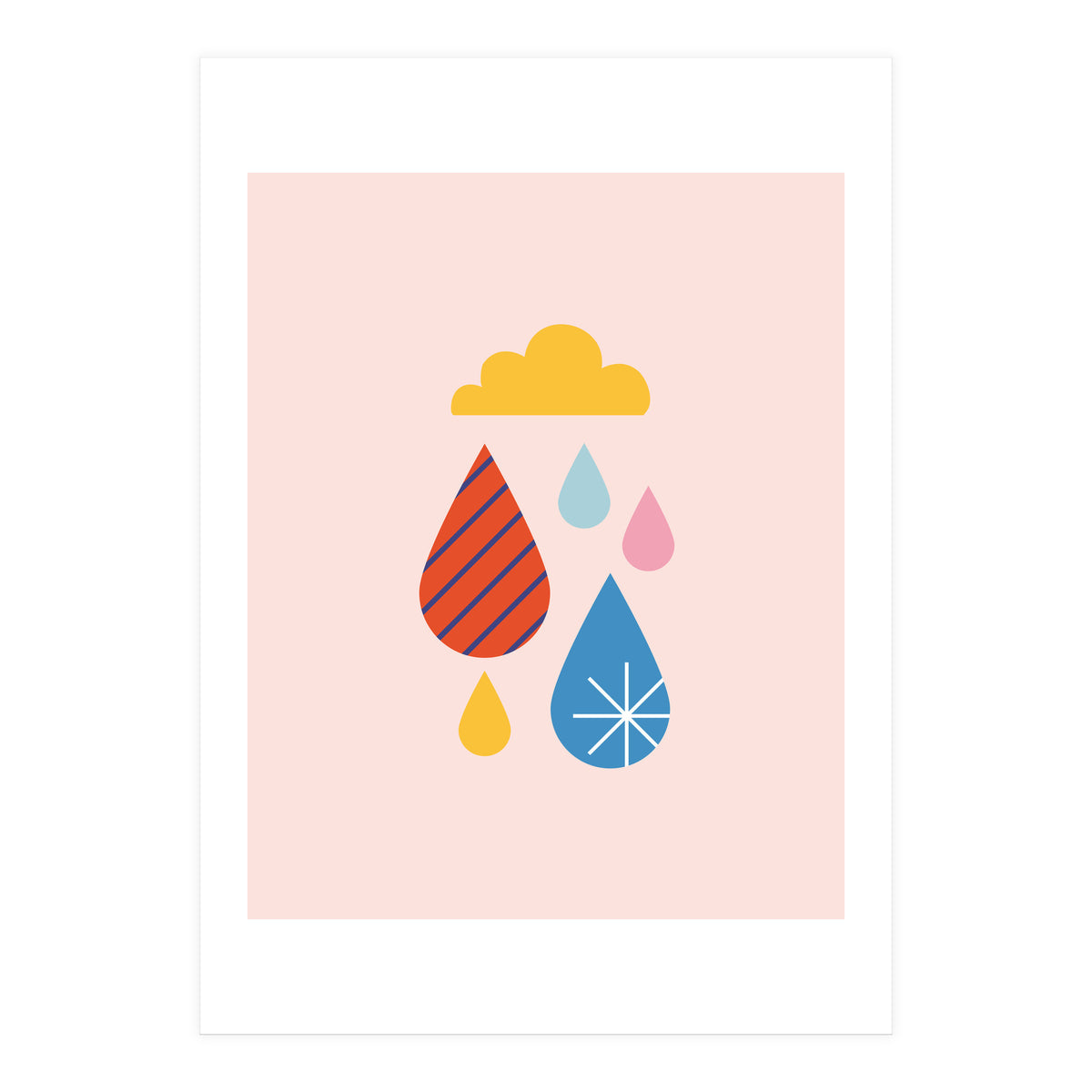Raindrops And Cloud Rgb (Print Only)