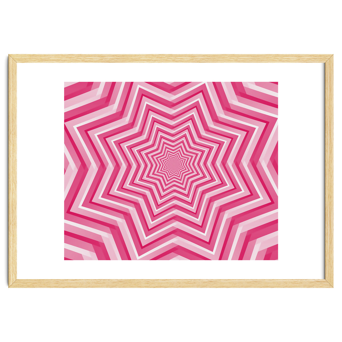 Abstract Pink Geometric Design Art