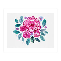 Watercolor rose bouquet (Print Only)