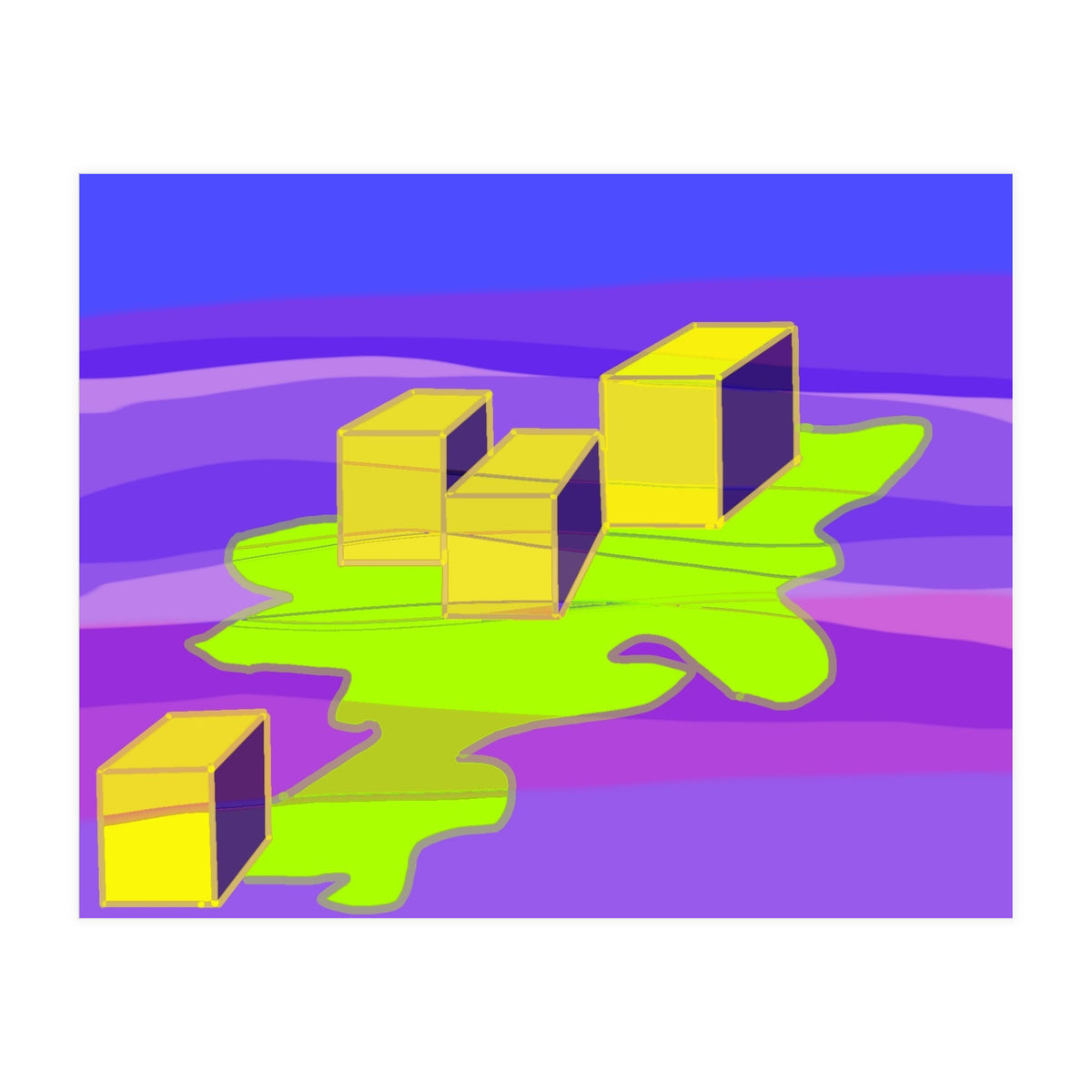 Abstract spilled box (Print Only)