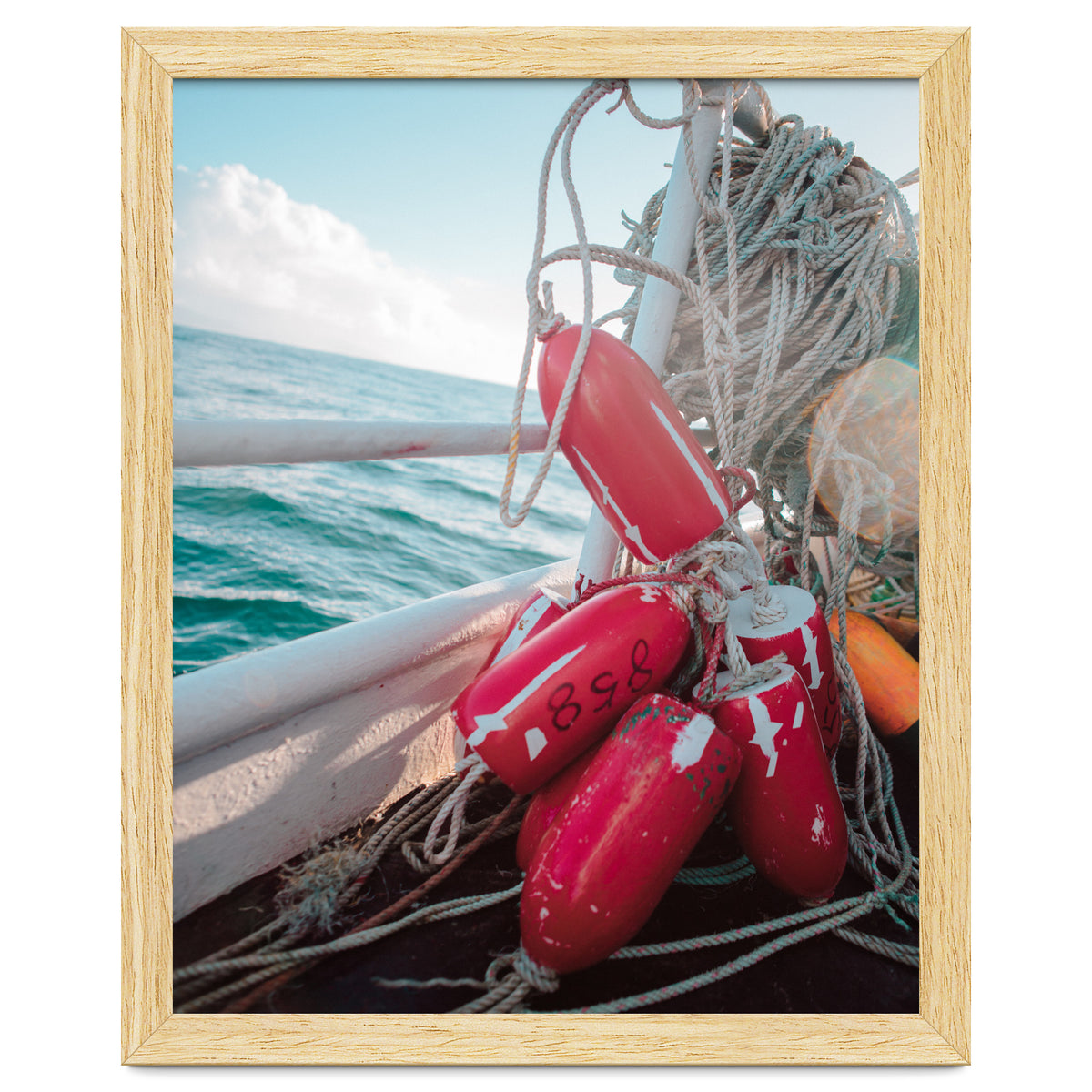 Buoys on a fishing boat