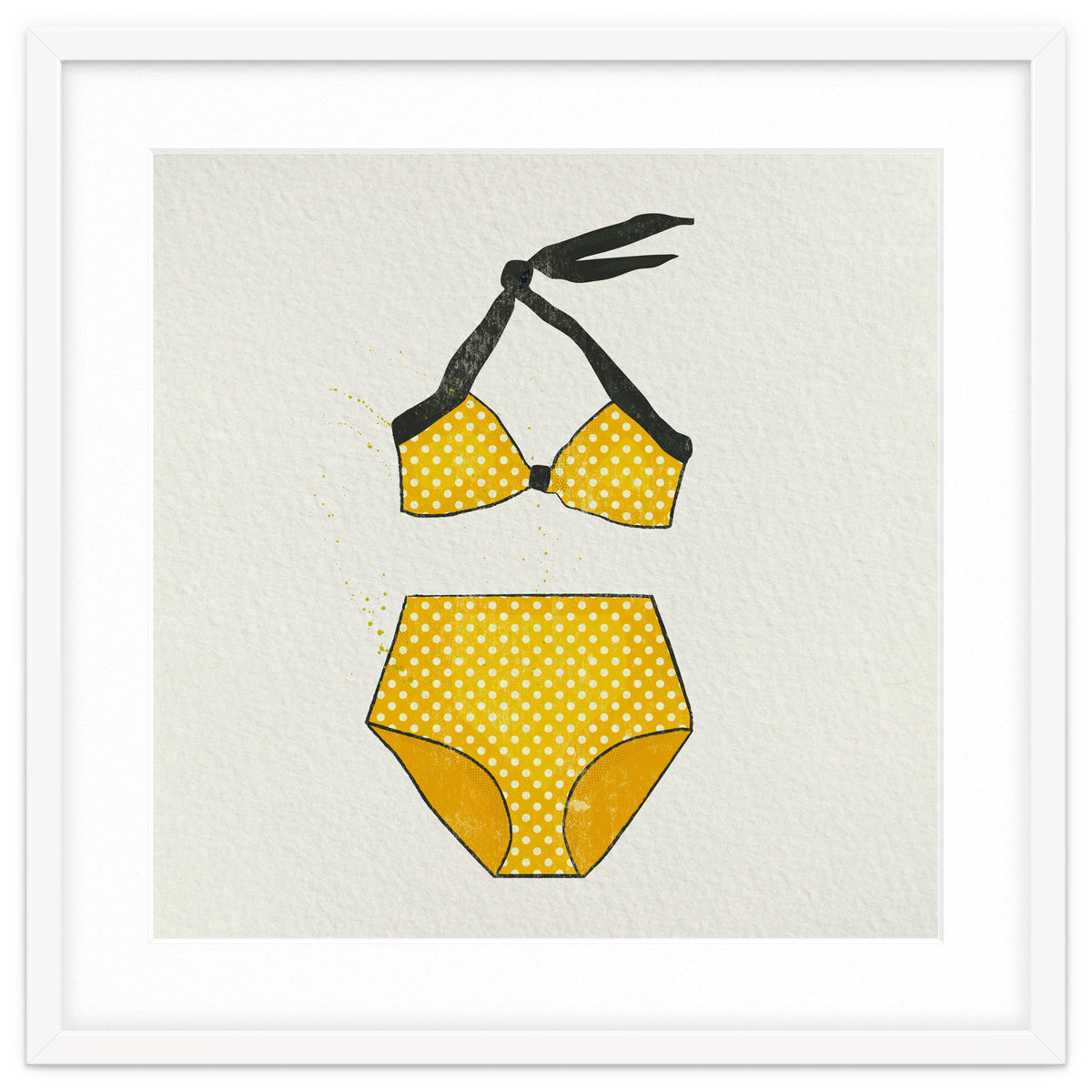 Yellow polka dot bikini