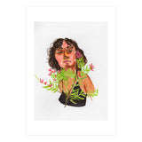 Portrait Lady with Flowers (Print Only) thumbnail