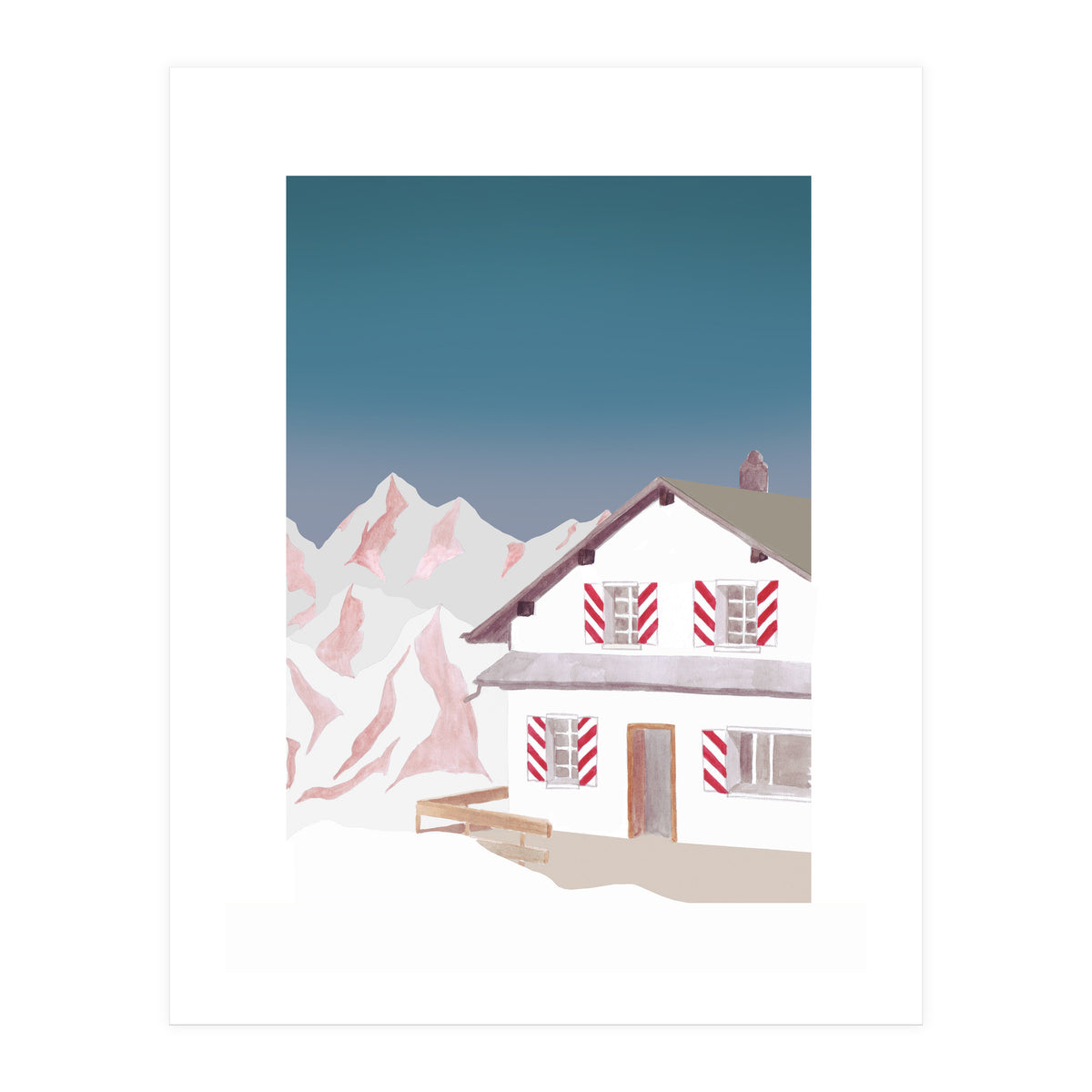 Mountain Love Mountain Hut (Print Only)