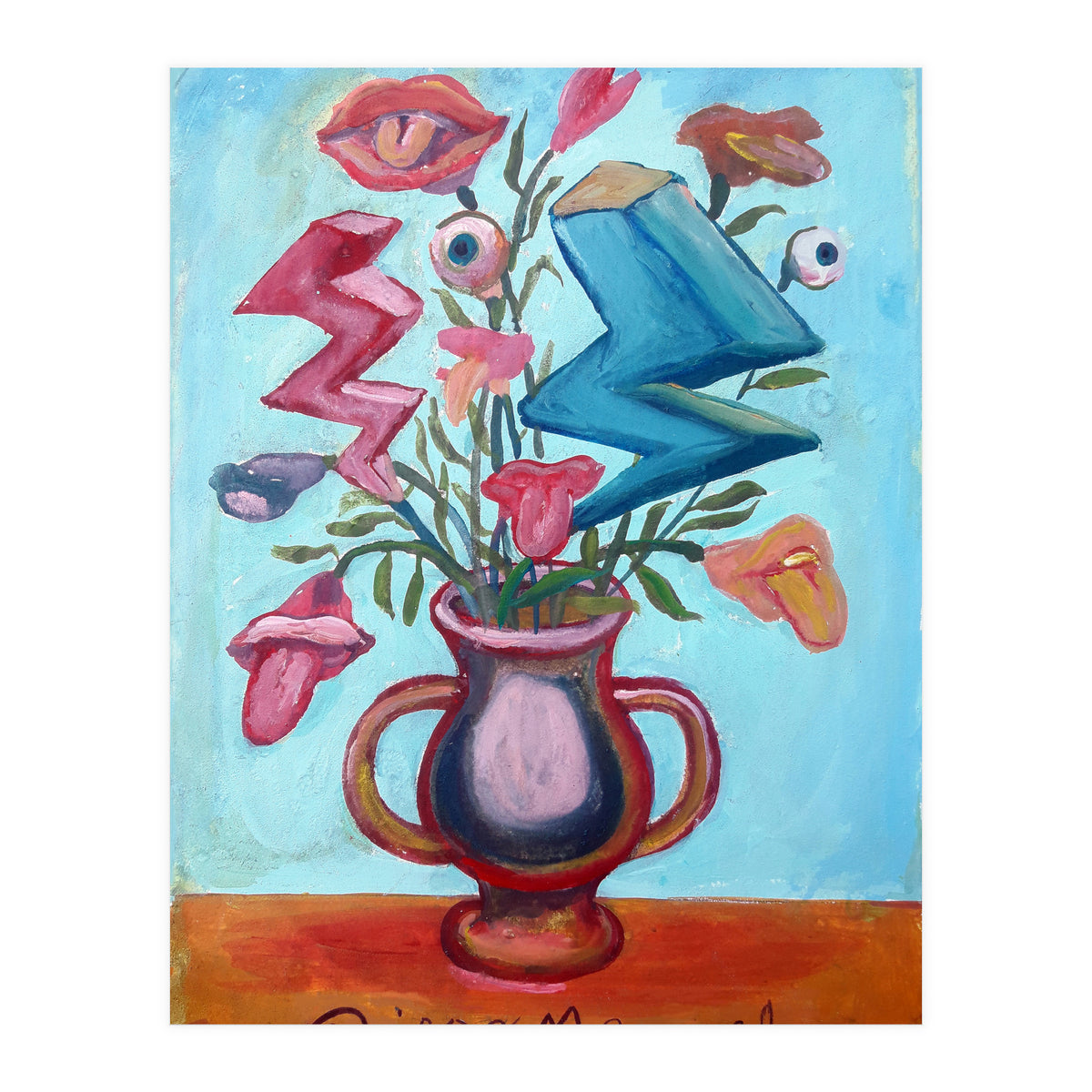 Florero Con Dos Rayos 2 (Print Only)