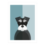 Mid Century Geometric Miniature Schnauzer Dog (Print Only) thumbnail
