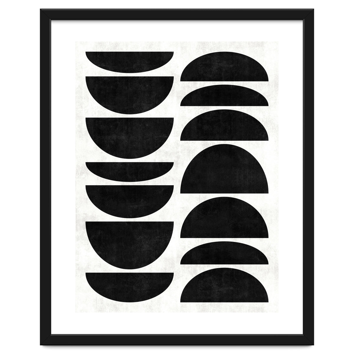 Mid-Century Modern Pattern No.9 - Black and White Concrete