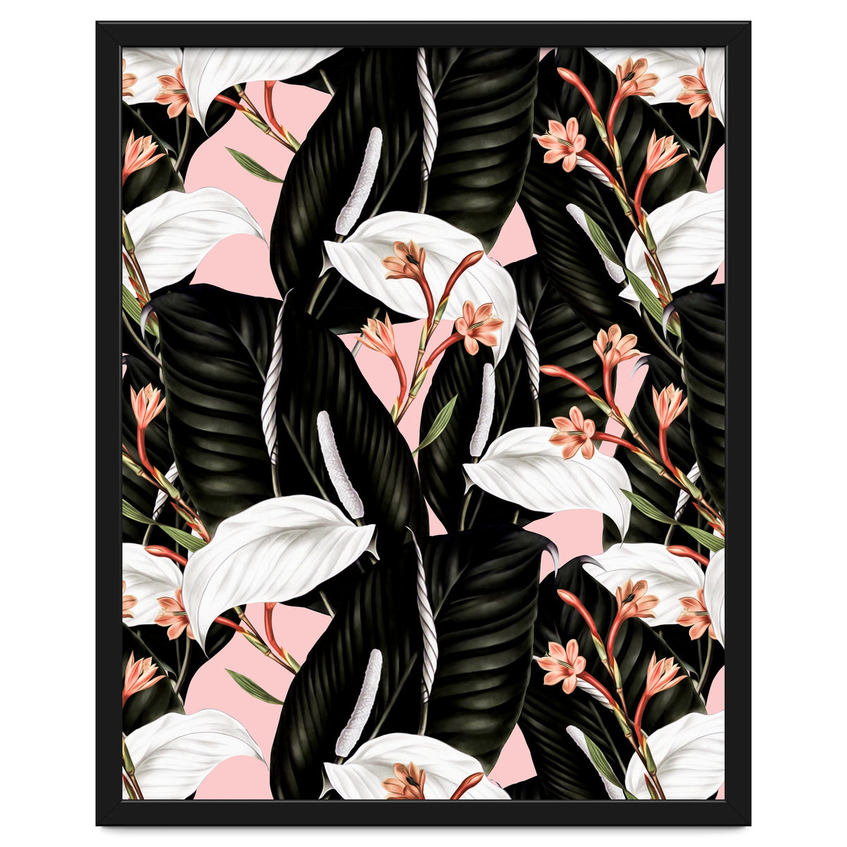 Flowery exotic botanical pink