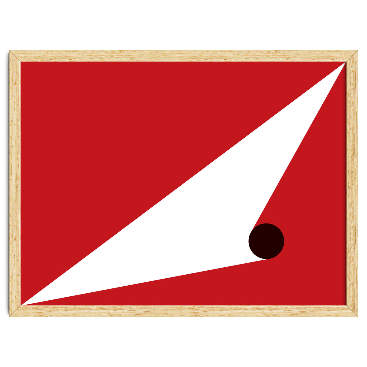 Geometric Shapes No. 71 - red, white & black