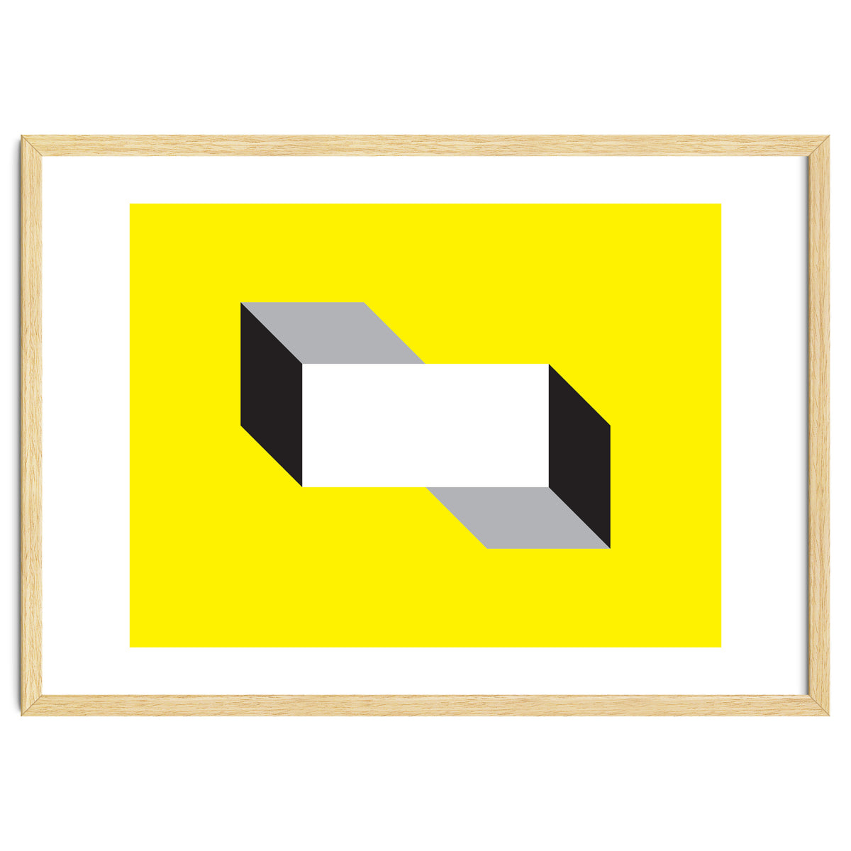 Geometric Shapes No. 50 - yellow, black & grey