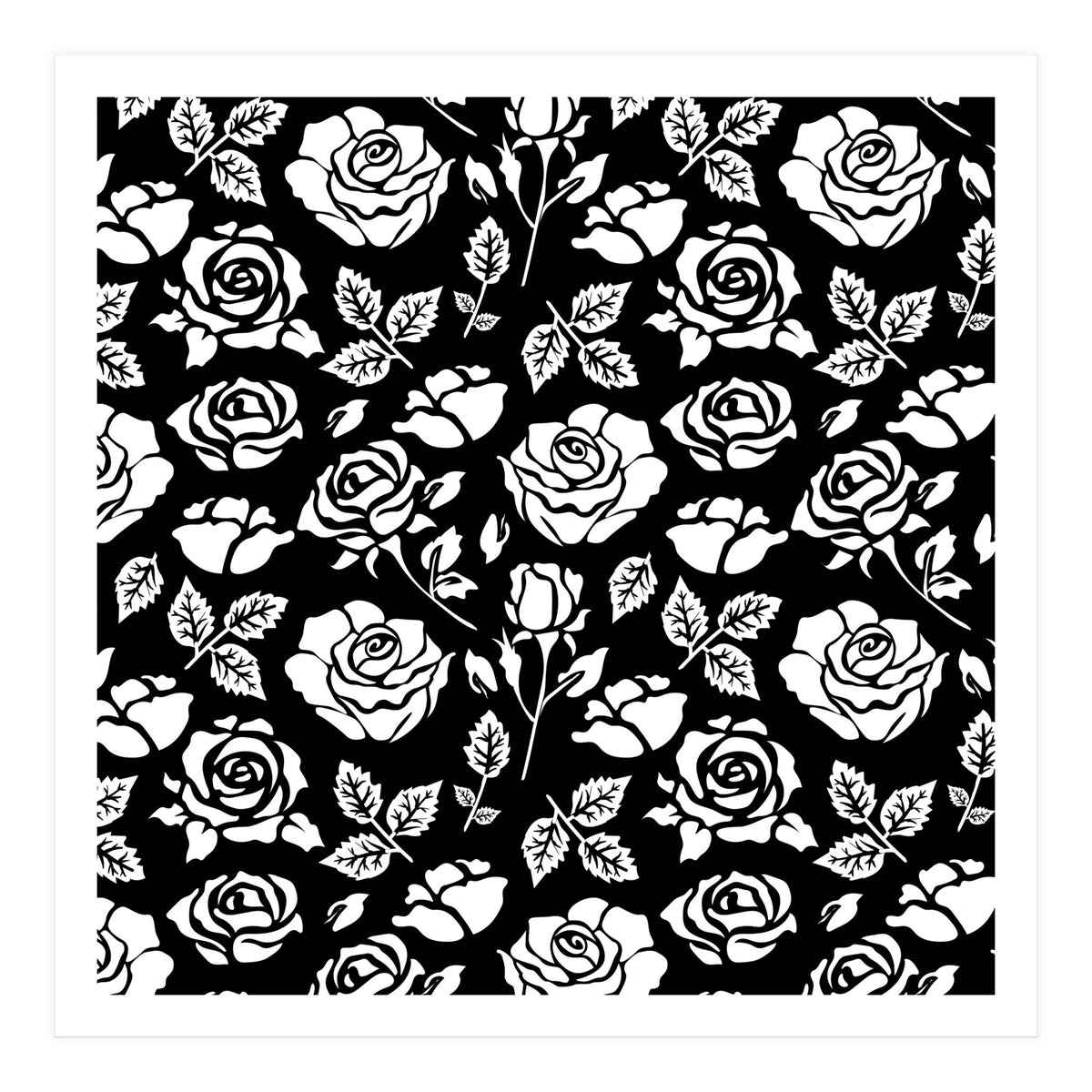 White Rose #illustration #pattern (Print Only)