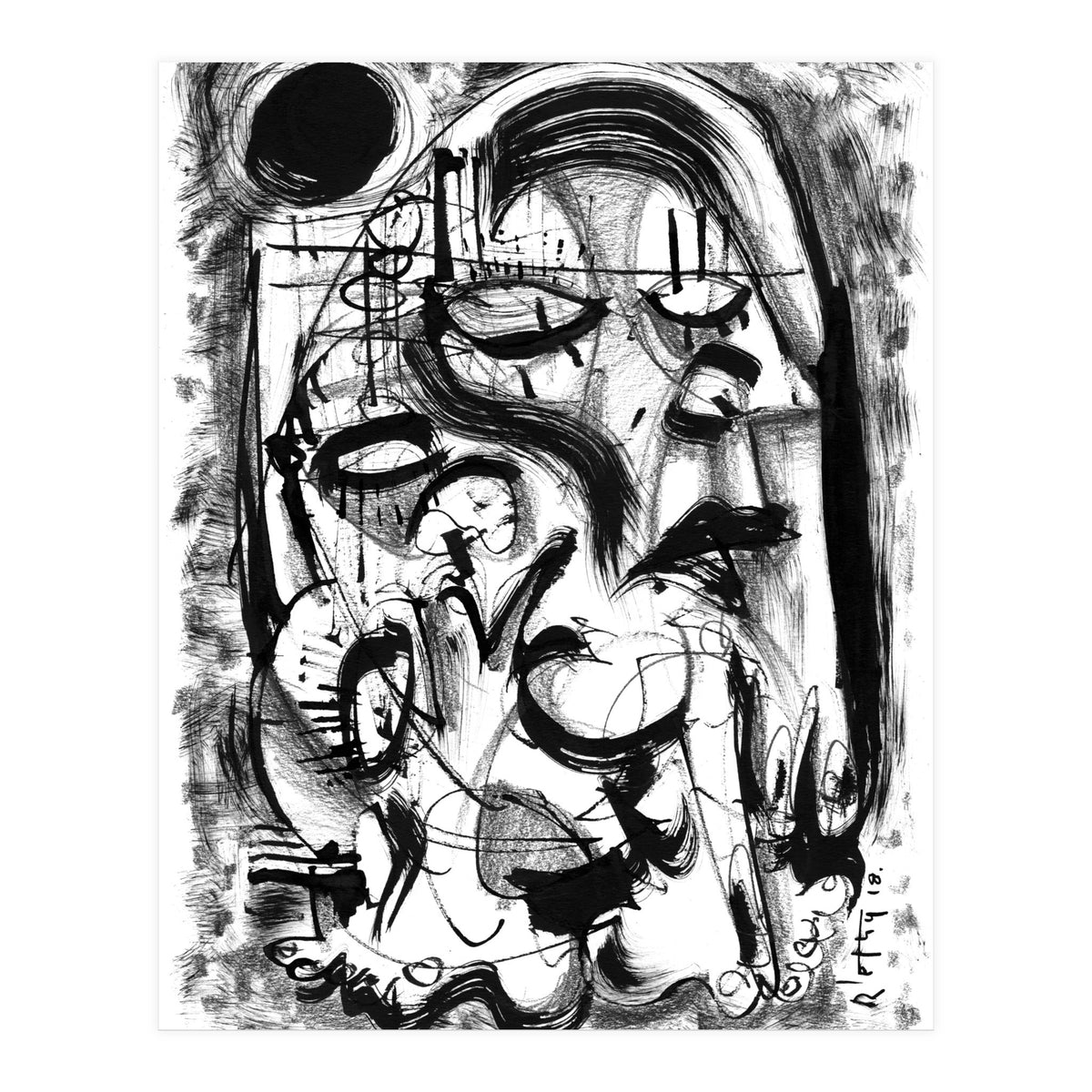 The Witch and Her Sons - b&w (Print Only)