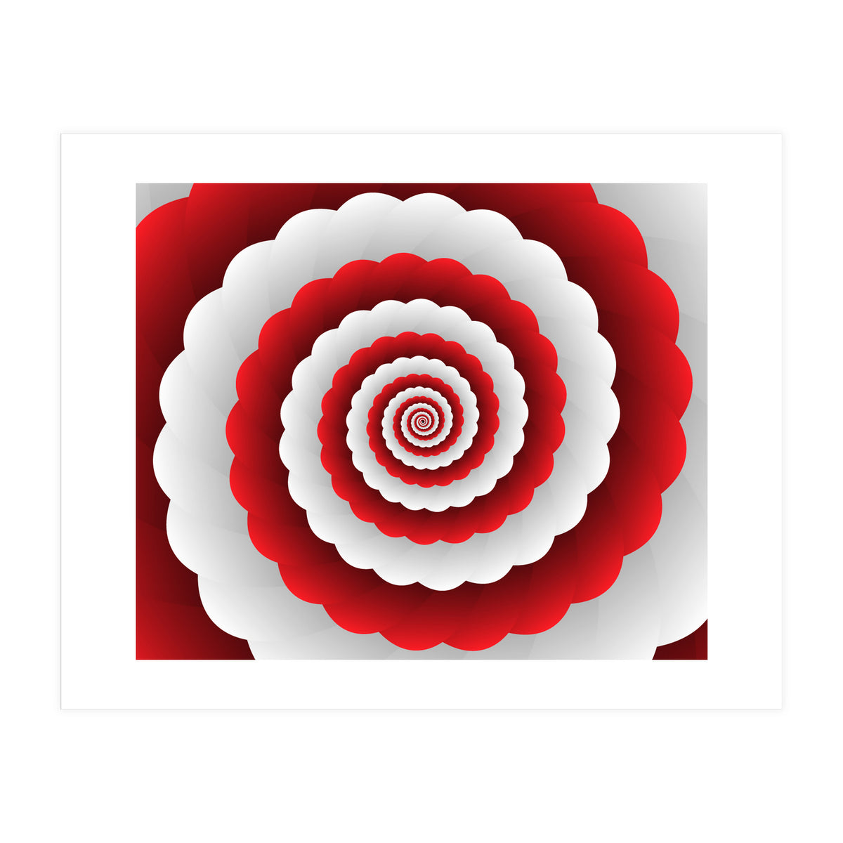 Red Modern Floral Interior Design (Print Only)