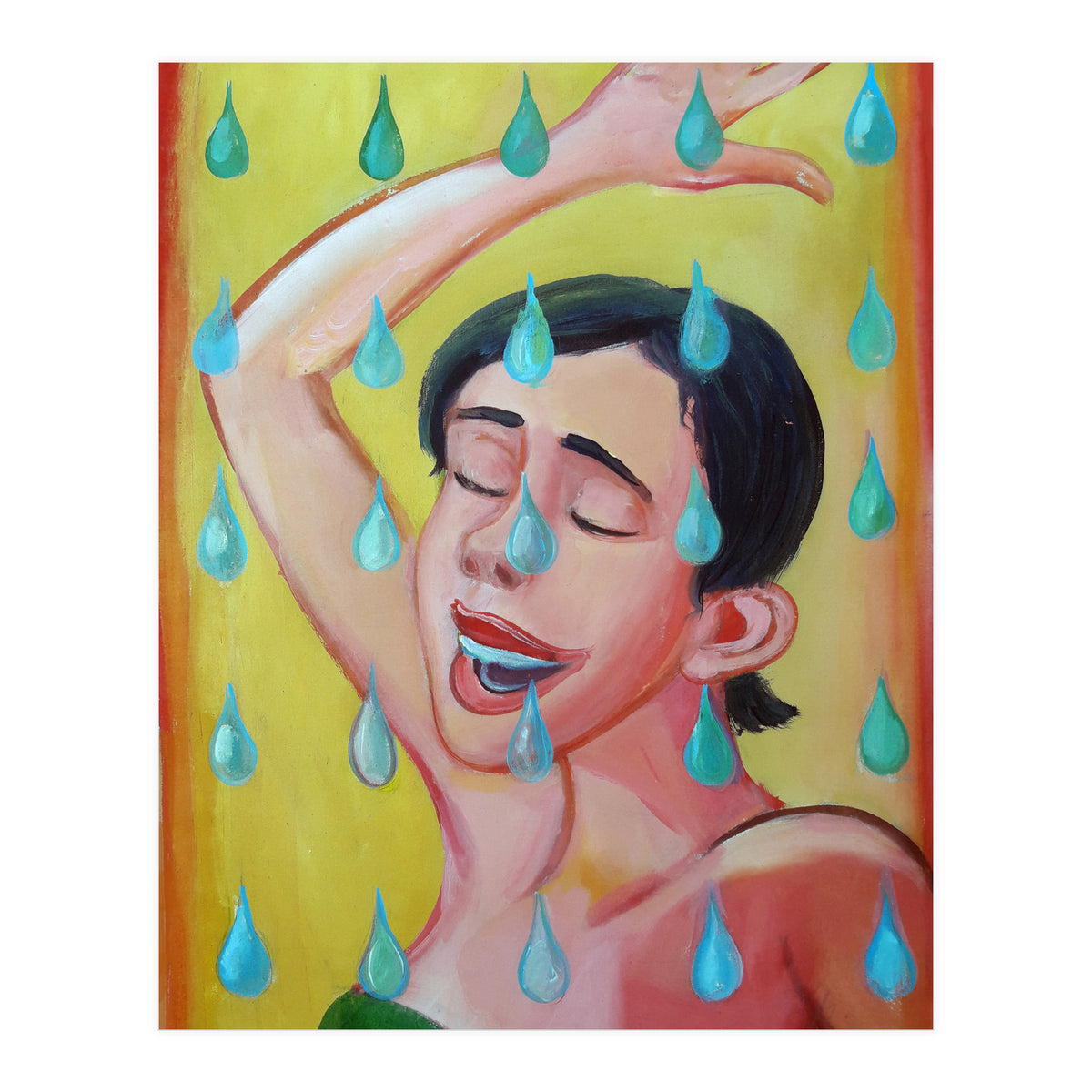 Chica Bajo La Lluvia (Print Only)