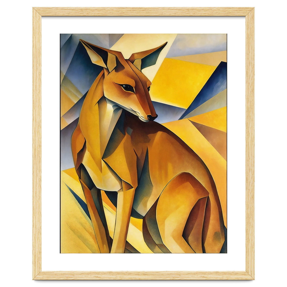 Kangaroo Abstract Oil Painting