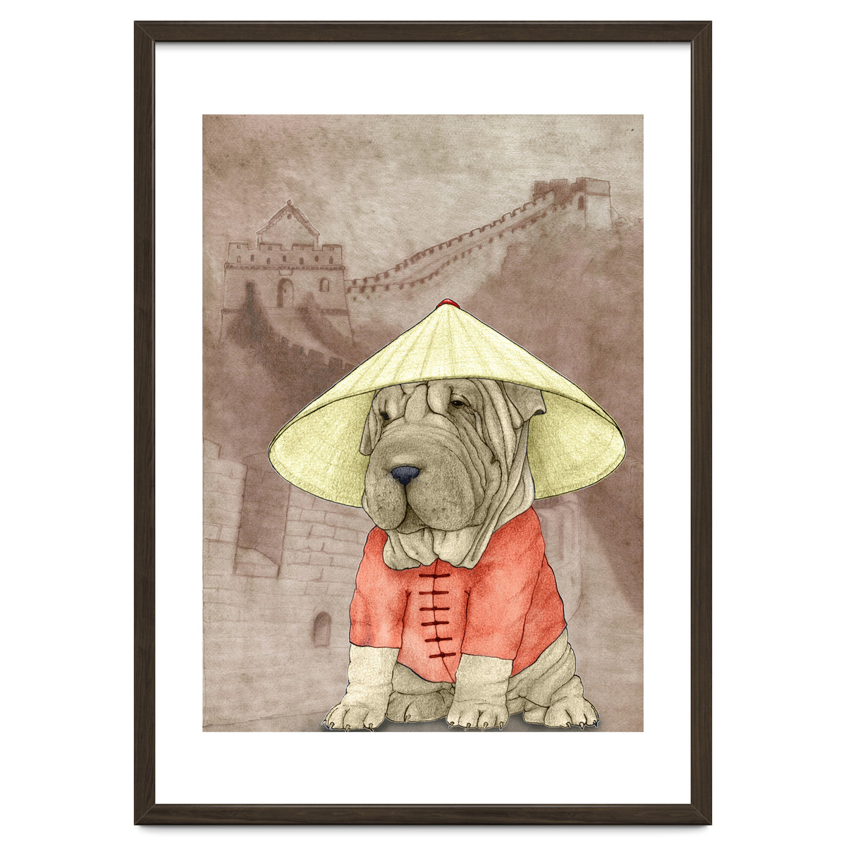 Sharpei With The Great Wall