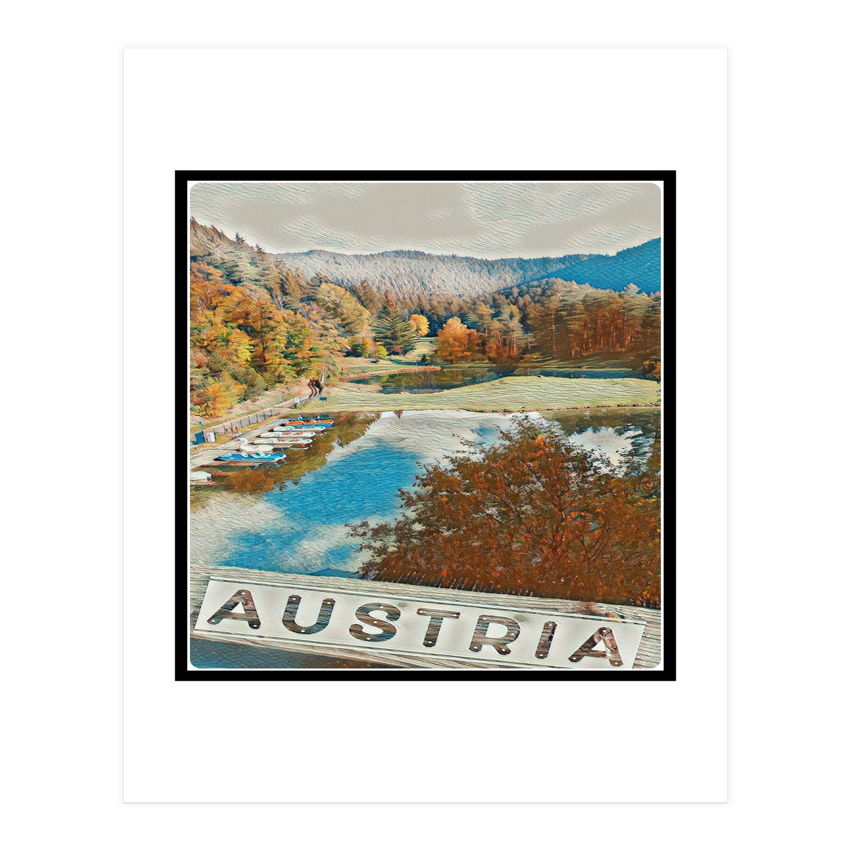 Boats on Austria. (Print Only)