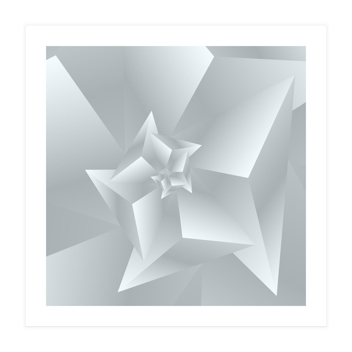 Trendy White Triangle  (Print Only)