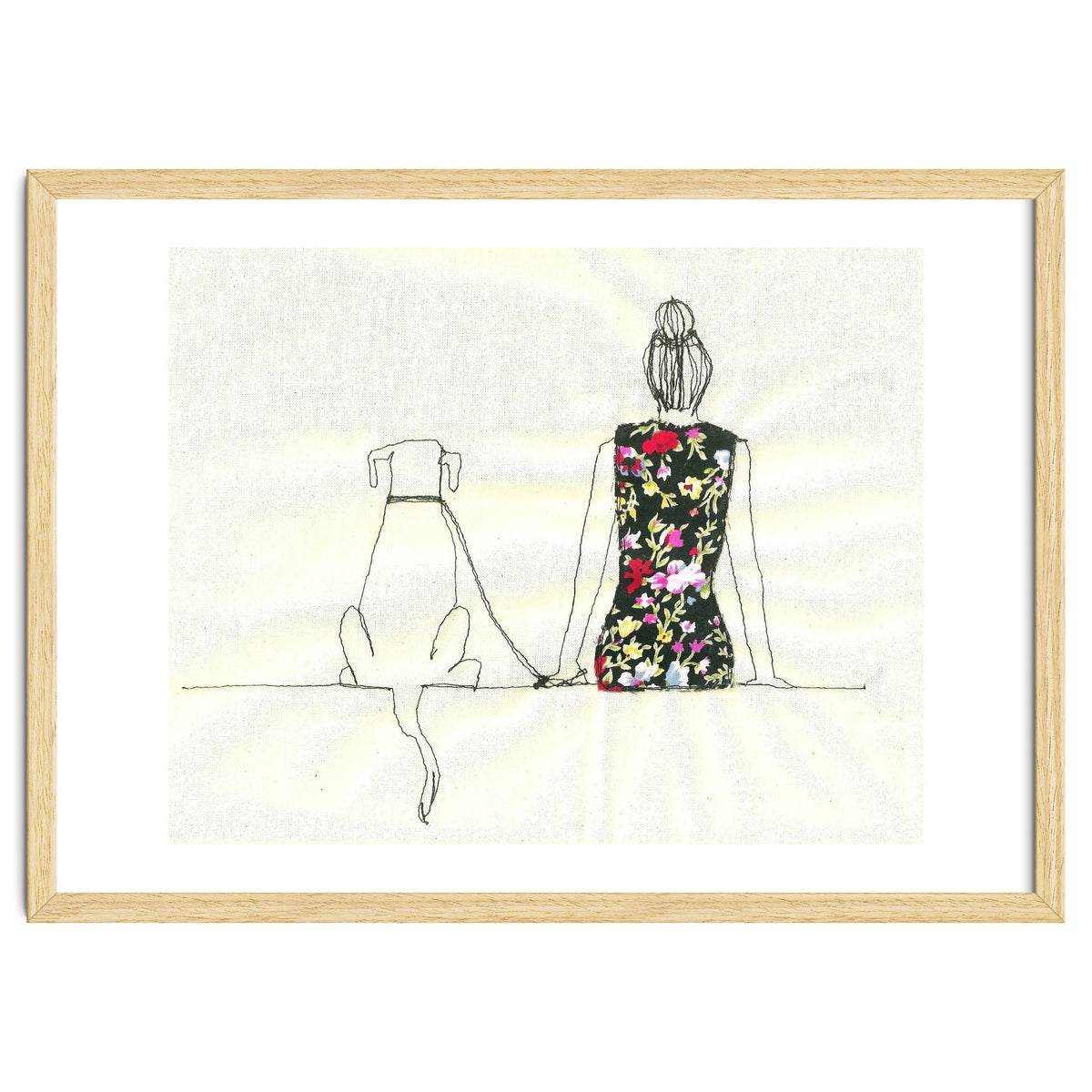 Girl And Dog Print
