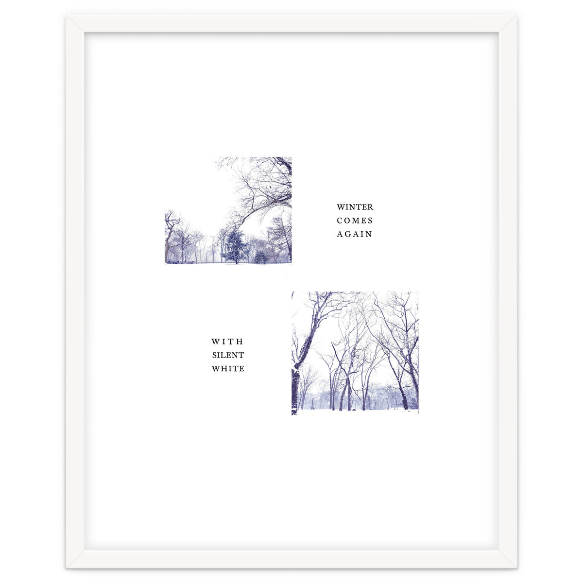 WINTER COMES AGAIN WITH SILENT WHITE